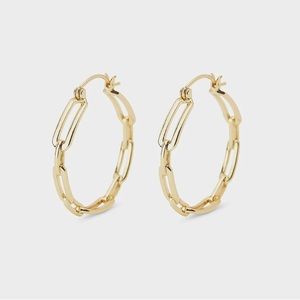 New without tags Gorjana Parker Gold Chain Hoop Earrings